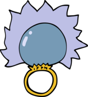 cartoon doodle mood ring png