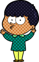 niño curioso de dibujos animados png