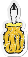 retro distressed sticker of a cartoon screwdriver png