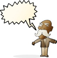 cartoon angry old man with speech bubble png