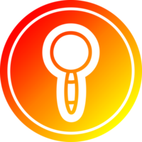 magnifying glass circular icon with warm gradient finish png