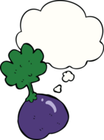 desenho animado vegetal com pensamento bolha png