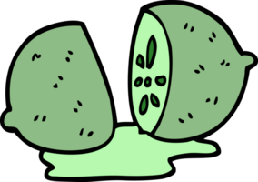 cartoon doodle citrus fruit png