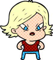 cartoon stressed woman png