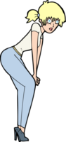 cartoon vrouw poseren png