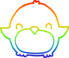 arco iris degradado línea dibujo de un dibujos animados pingüino png