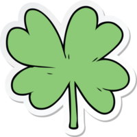 sticker of a cartoon four leaf clover png