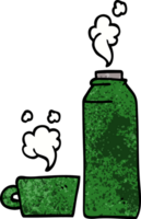 desenho animado doodle bebida quente em frasco png