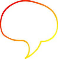 warm gradient line drawing of a cartoon speech bubble png