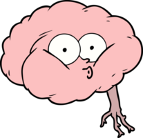 cerebro impresionado de dibujos animados png