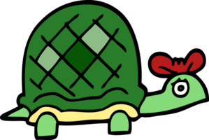 tecknad serie klotter rolig sköldpadda png