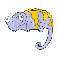 textured cartoon chameleon png