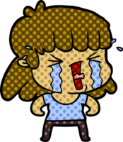 cartoon woman in tears png