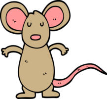 ratón de garabato de dibujos animados png