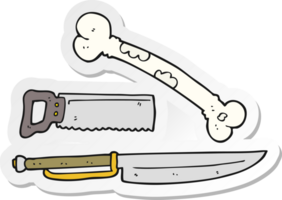 klistermärke av en tecknad kniv png