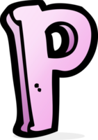 lettera di cartoni animati p png