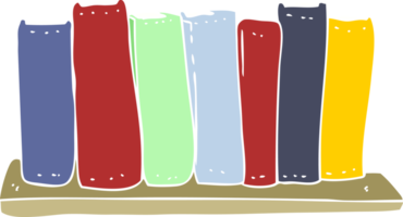 ilustración de color plano de libros png