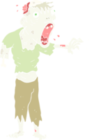 flat color illustration of zombie png