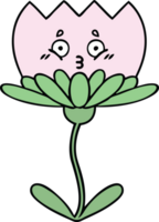 söt tecknad serie av en blomma png