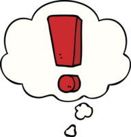 cartoon exclamation mark with thought bubble png