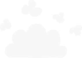 nuage de temps de doodle de dessin animé png