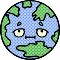 comic book style cartoon of a planet earth png