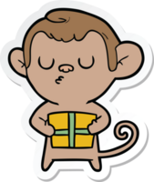 adesivo di una scimmia cartone animato png