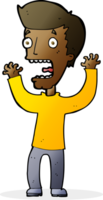 cartoon frightened man png