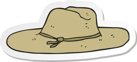 autocollant d'un chapeau de dessin animé png