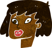 caricatura bonita cara femenina png