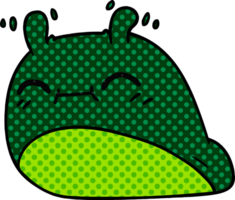drawn cartoon of a happy kawaii slug png