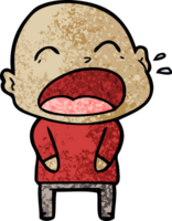 cartoon shouting bald man png