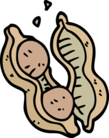 Cartoon-Doodle-Erdnüsse in der Schale png