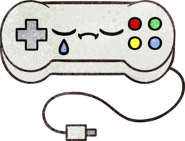 rétro grunge texture dessin animé de une Jeu manette png