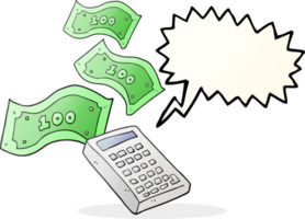 drawn speech bubble cartoon calculator counting money png