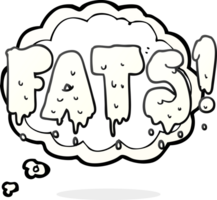 drawn thought bubble cartoon fats word text png