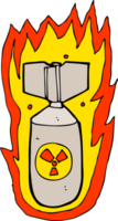 cartoon flaming bomb png