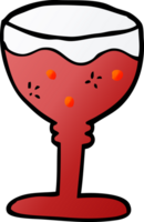 tecknad doodle rött vin glas png