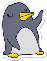 sticker of a cartoon penguin png