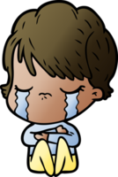 cartoon woman crying png