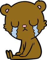 personnage de dessin animé d'ours qui pleure png