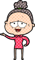 cartoon happy old lady png