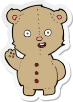 sticker of a cartoon teddy bear png