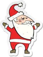 sticker of a cartoon santa claus png