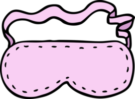 hand drawn doodle style cartoon sleeping mask png
