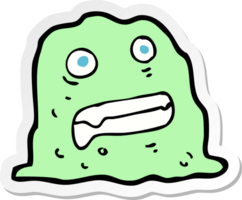 sticker of a cartoon slime creature png