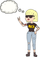 drawn thought bubble cartoon rock woman png