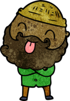 hombre con barba sacando la lengua png