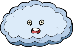 nube decorativa de dibujos animados png