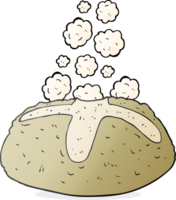 drawn cartoon loaf of bread png